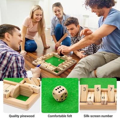 🔥FUNNY FAMILY GAMES-Shut The Box Board Game🔥
