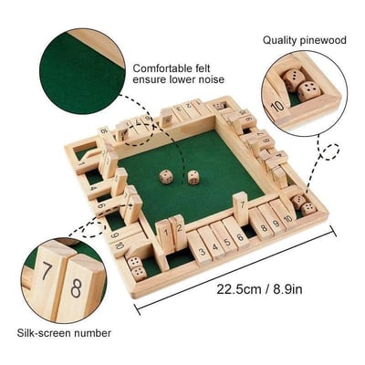 🔥FUNNY FAMILY GAMES-Shut The Box Board Game🔥